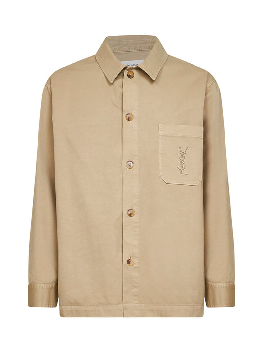 Beige certified cotton Cassandre overshirt
