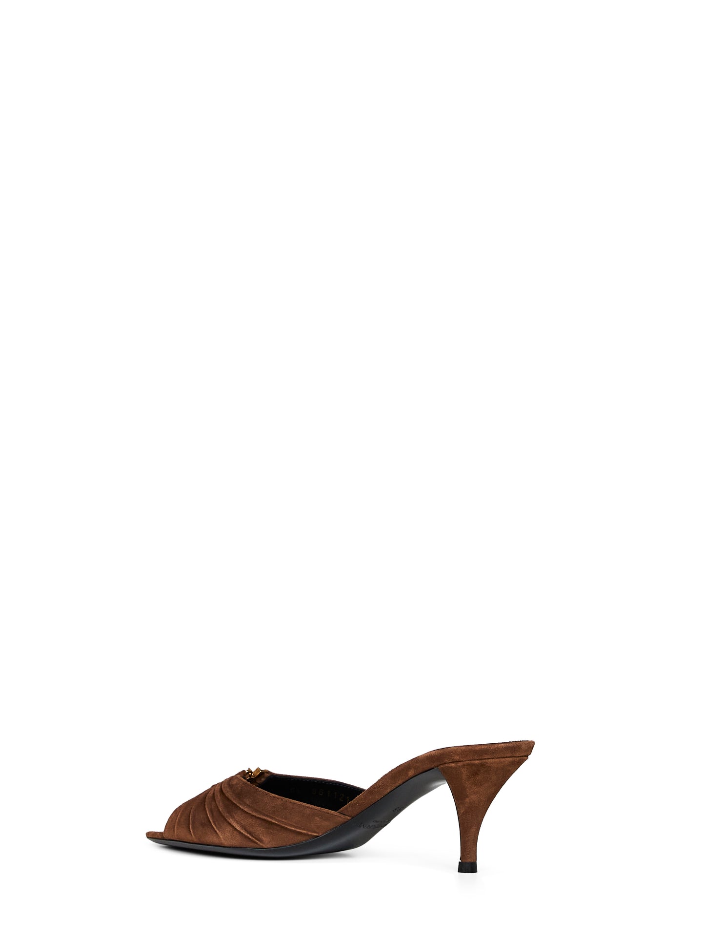 Dark havana suede Babylone mules