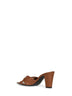 Sandali mules Franciane in nappa Macadamia scuro