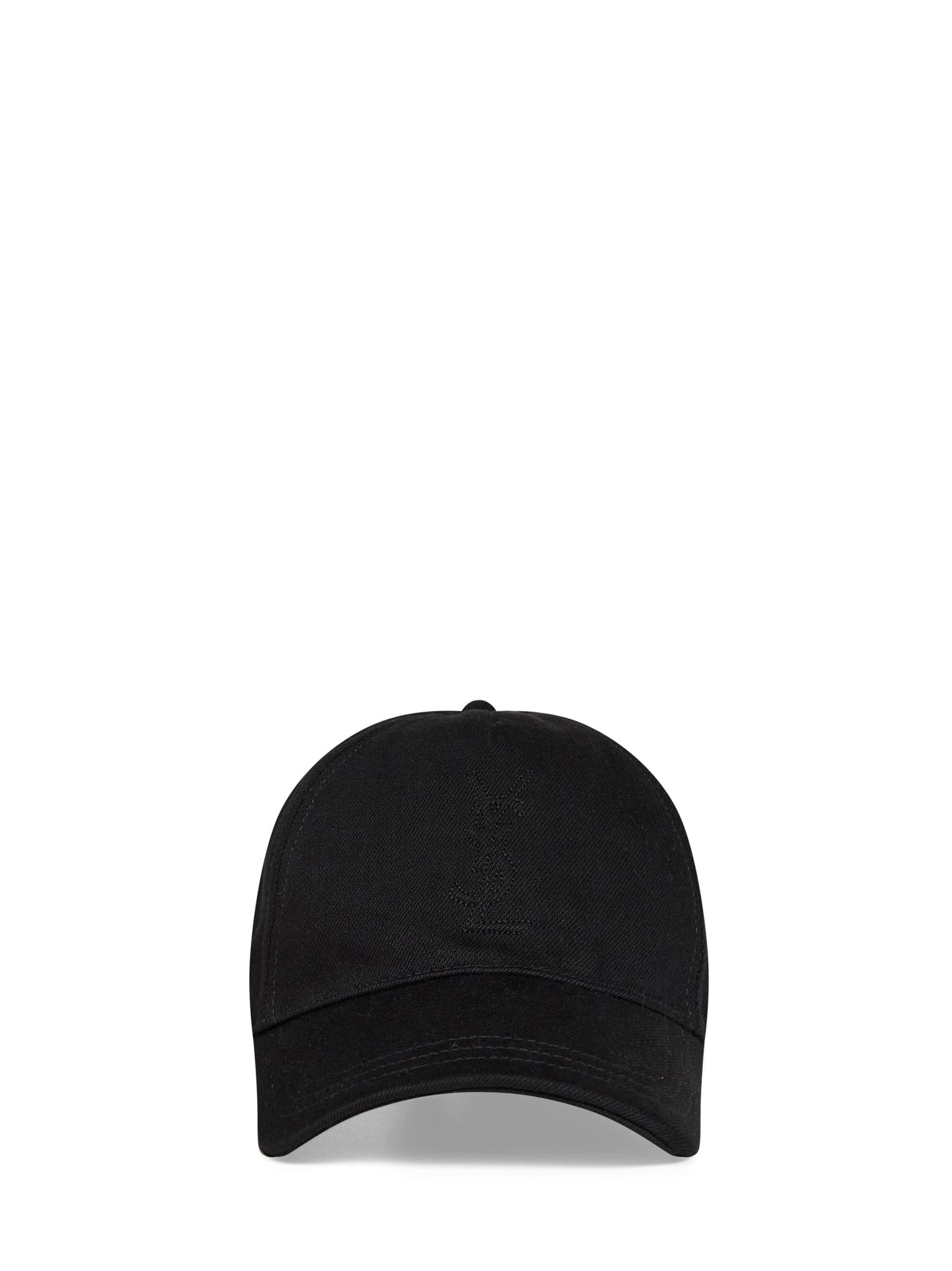 Black cotton denim twill Cassandre baseball cap