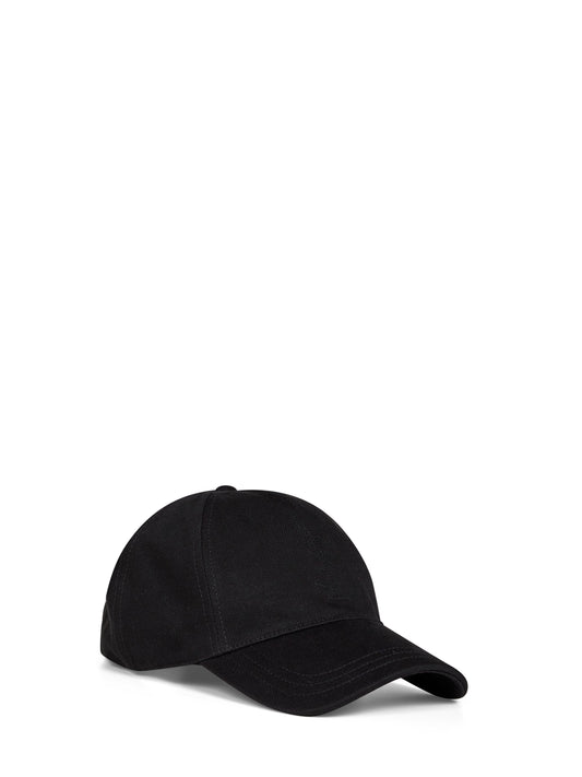 Black cotton denim twill Cassandre baseball cap