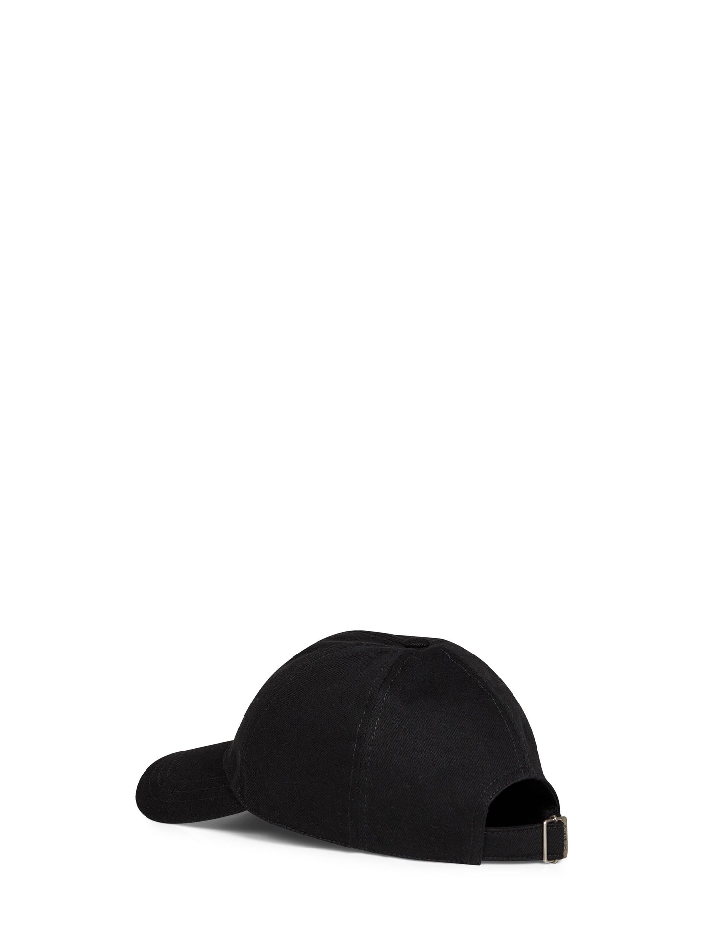 Black cotton denim twill Cassandre baseball cap
