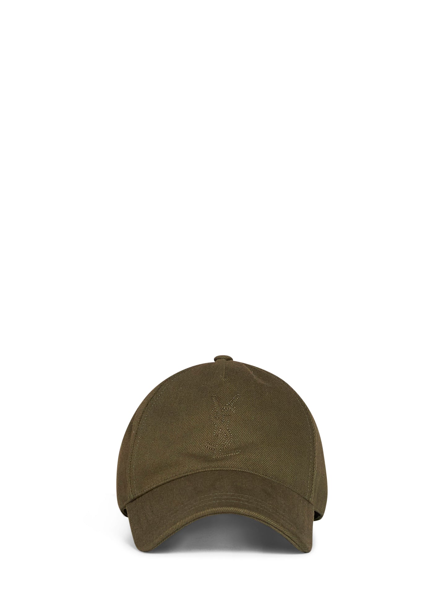 Khaki cotton denim twill Cassandre baseball cap