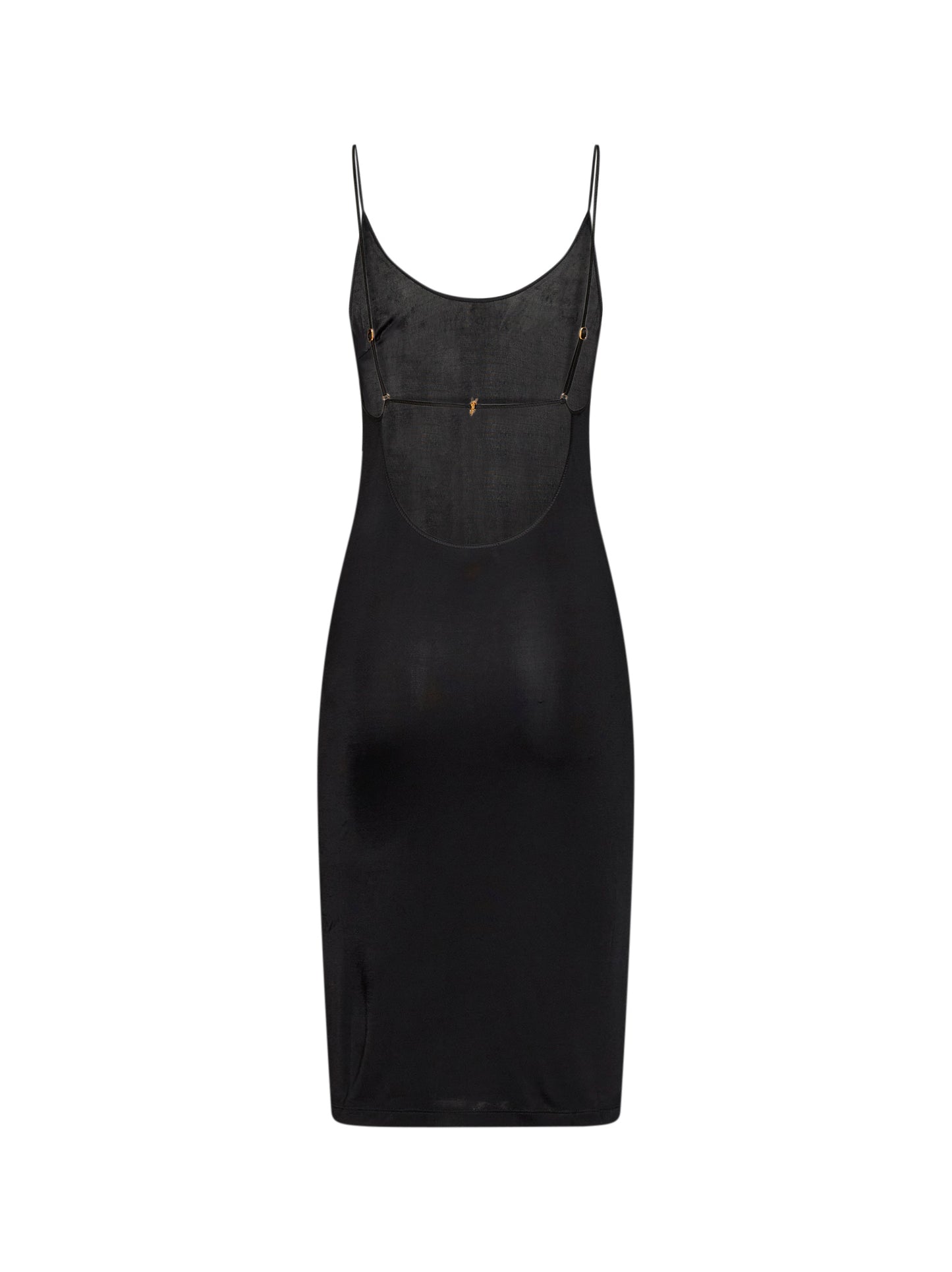 Black jersey Cassandre open back dress