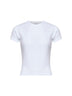 T-shirt Cassandre in jersey di cotone a costine bianco
