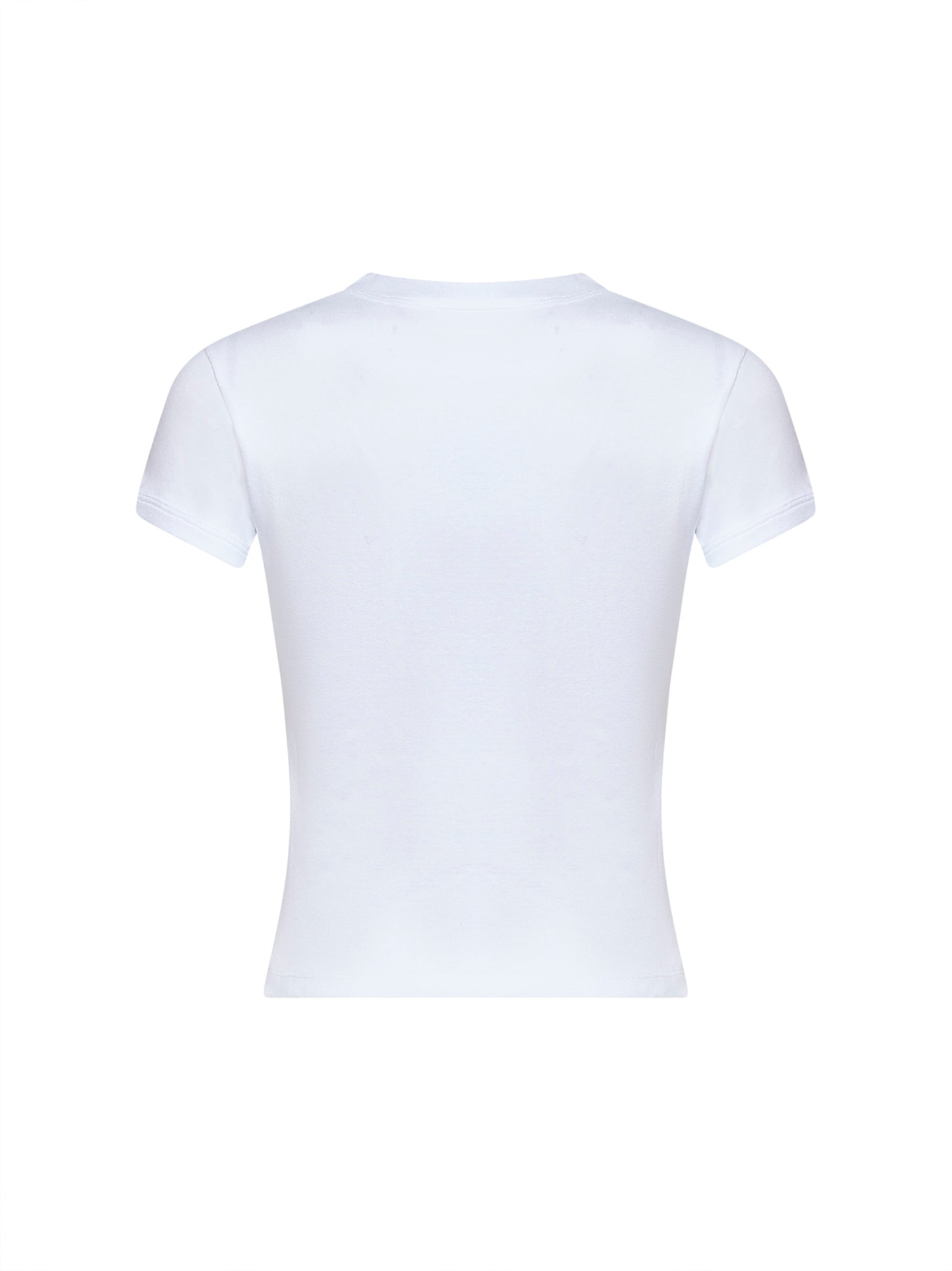 T-shirt Cassandre in jersey di cotone a costine bianco