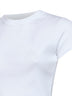 T-shirt Cassandre in jersey di cotone a costine bianco