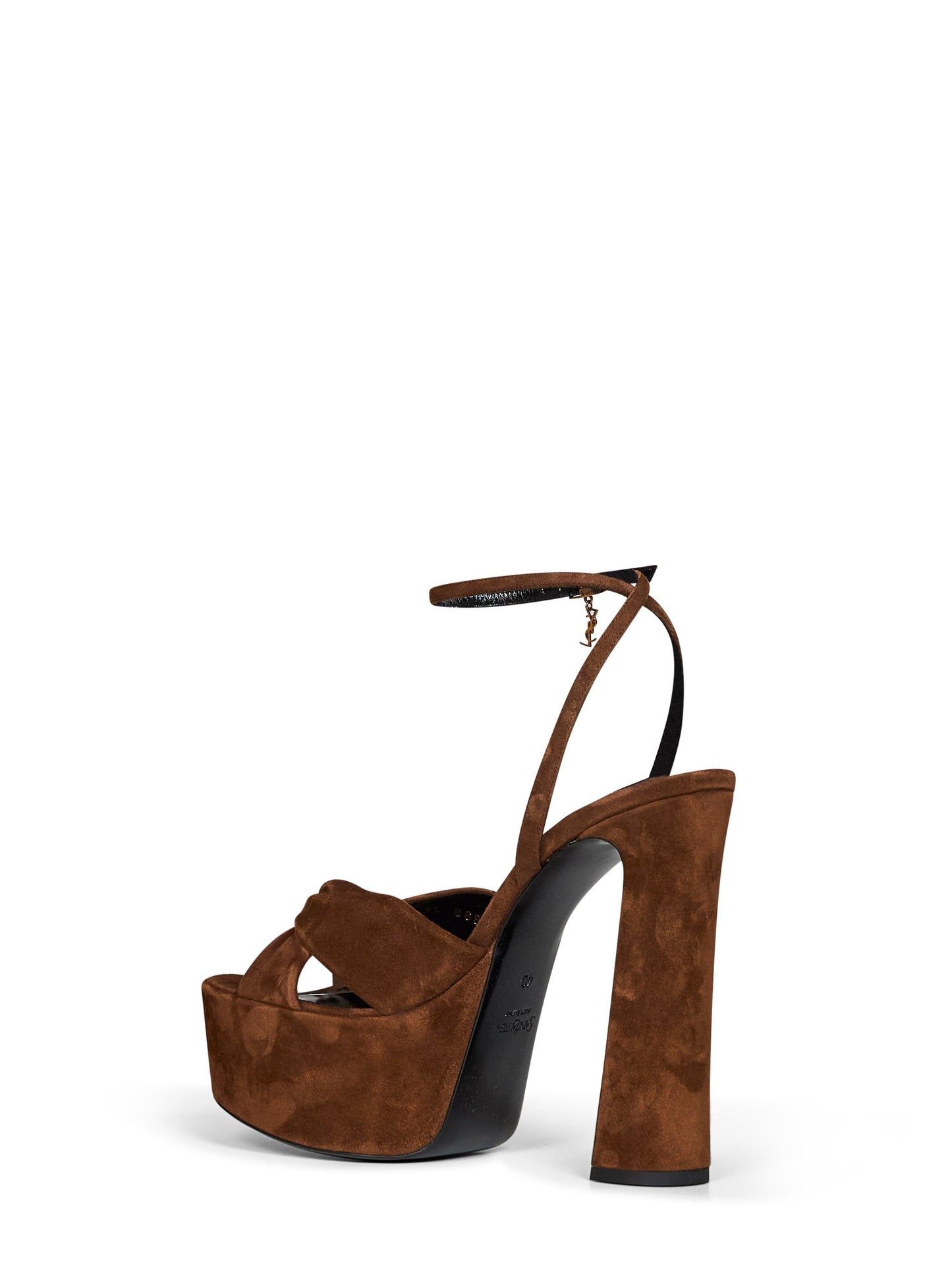 Dark havana suede Franciane platform sandals