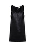 Black satin Cassandre sheath mini dress