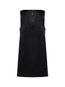 Black satin Cassandre sheath mini dress