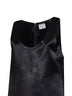 Black satin Cassandre sheath mini dress