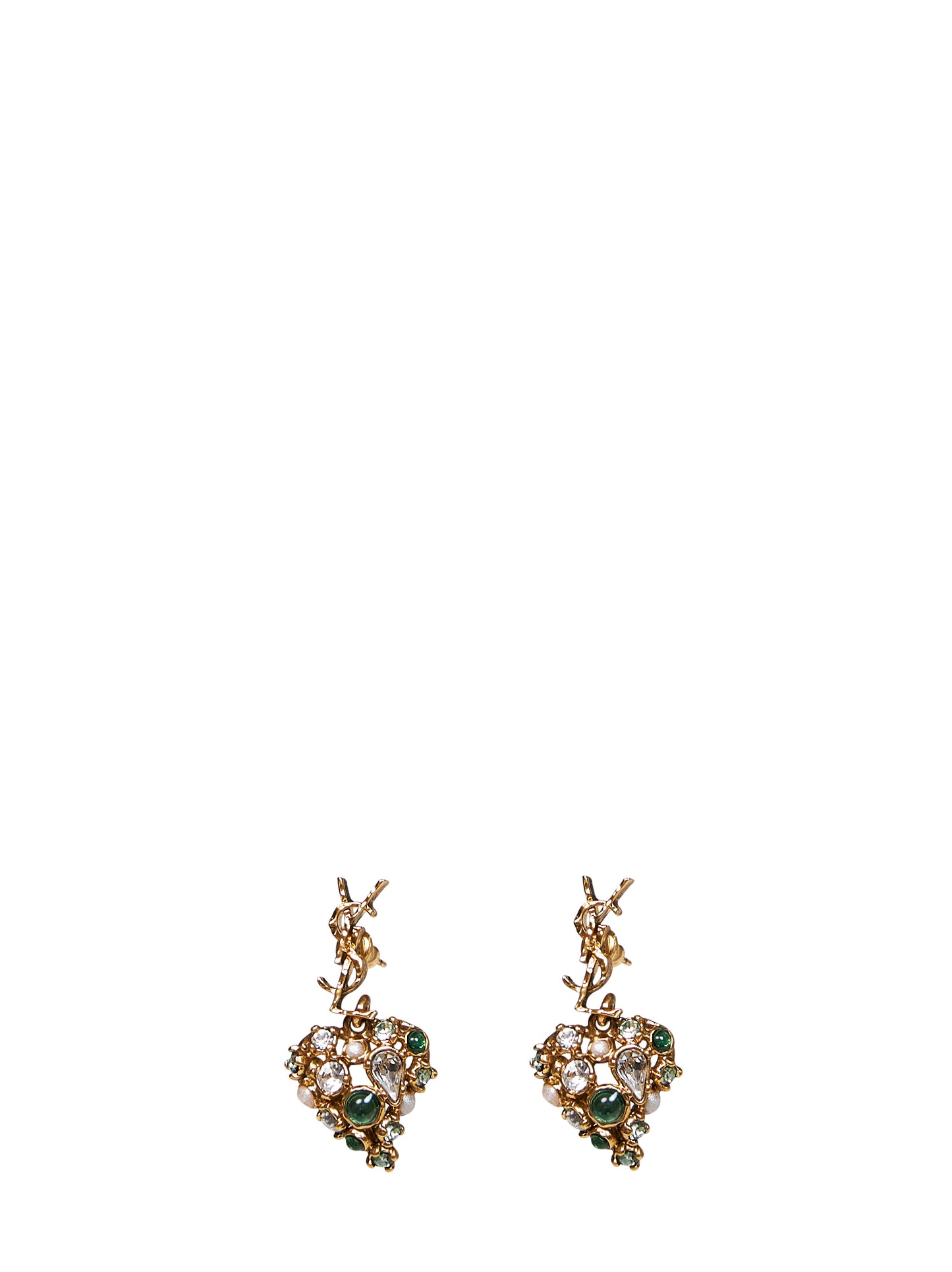 Cassandre crystal-embellished heart earrings