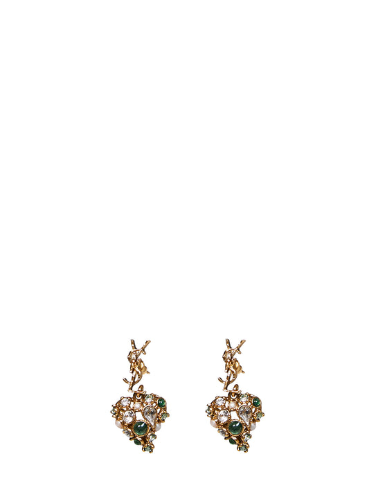 Cassandre crystal-embellished heart earrings