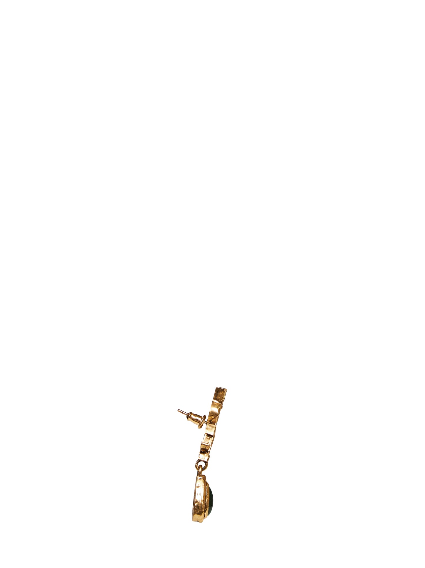 Green and gold Cassandre drop earrings
