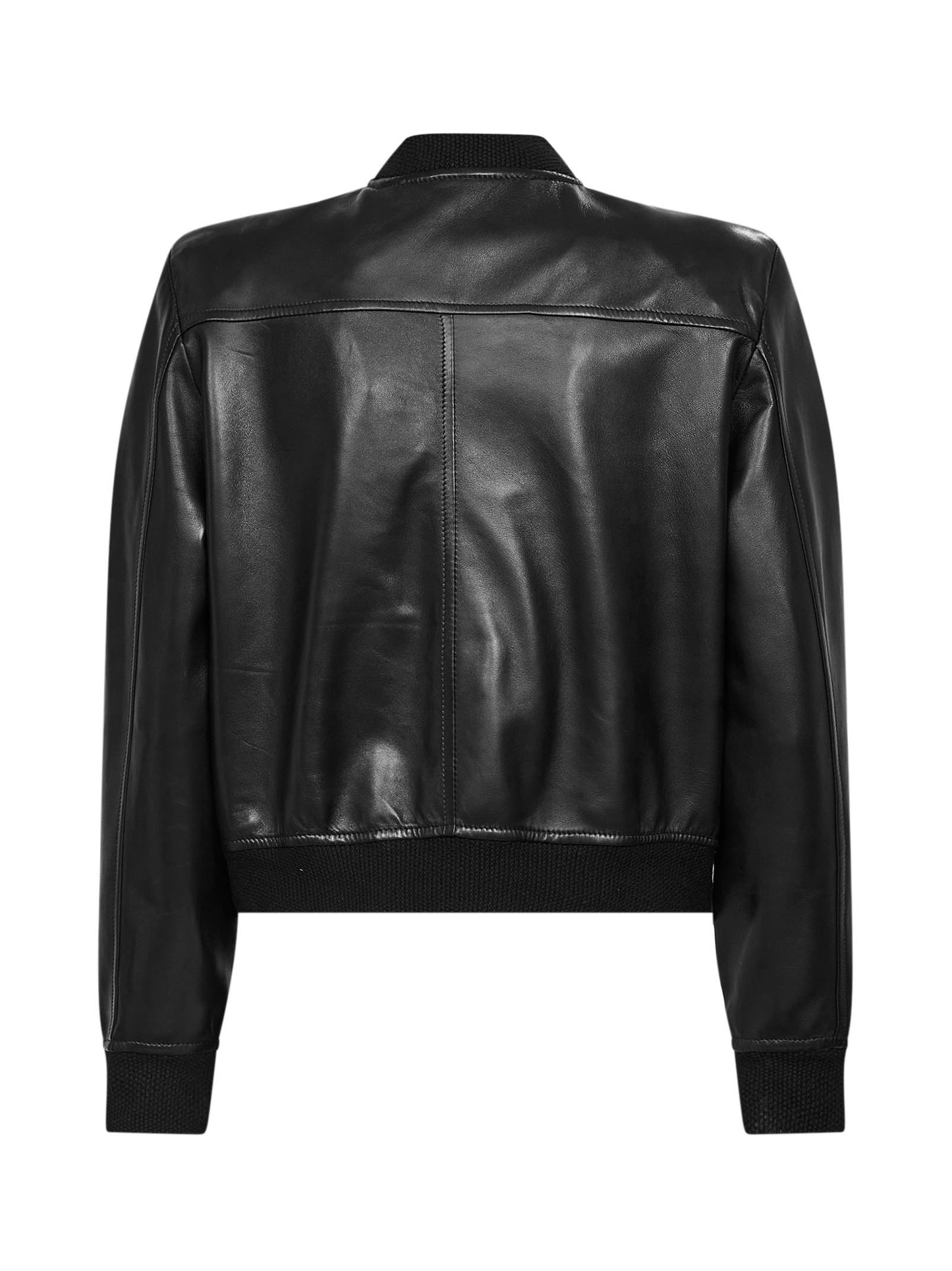 Giacca bomber in nappa plongé nera