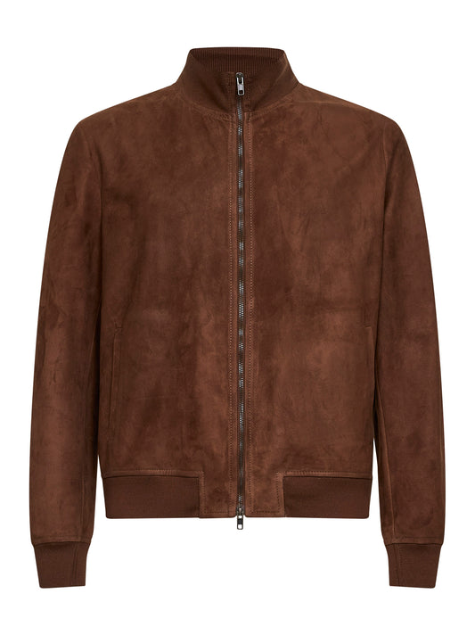 Cookie suede bomber jacket