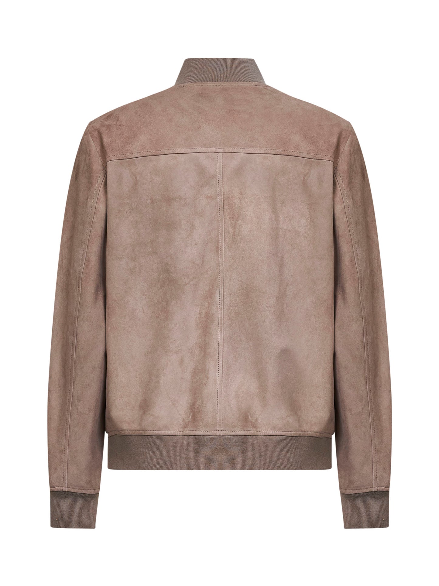Sand suede bomber jacket