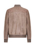 Sand suede bomber jacket