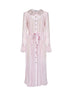 Abito midi con cintura in chiffon plissettato rosa