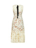 Yellow crochet lace midi dress