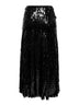 Black sequin midi skirt