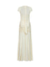 Yellow draped jersey maxi dress