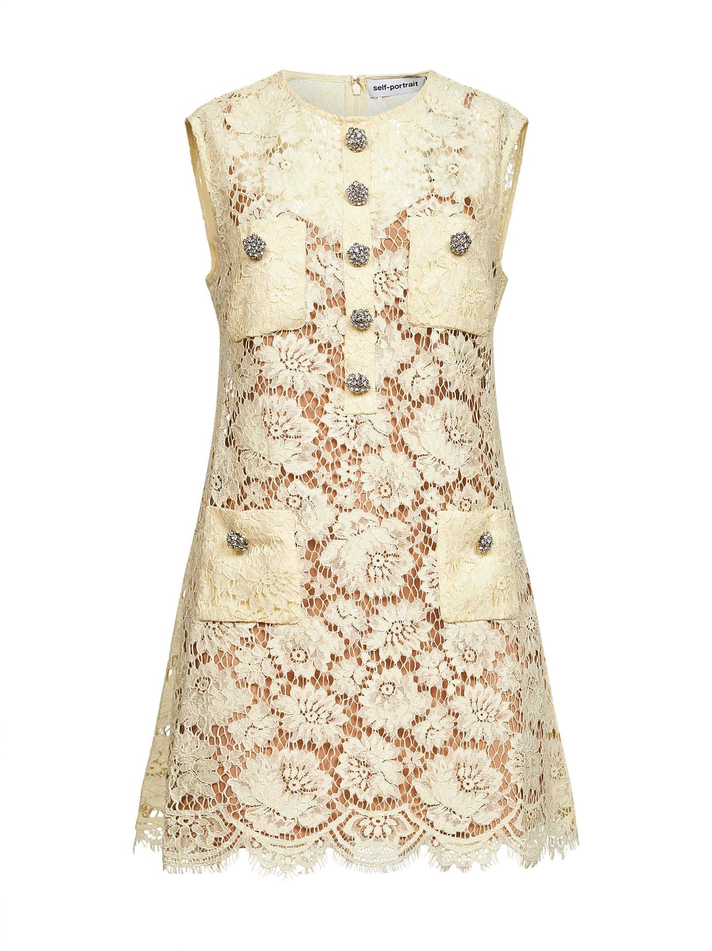 Yellow floral lace mini dress Daniello.com Yellow floral lace mini dress Daniello.com