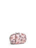 Pink floral crystal clutch bag with strap