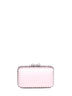 Pochette con cristalli e tracolla rosa