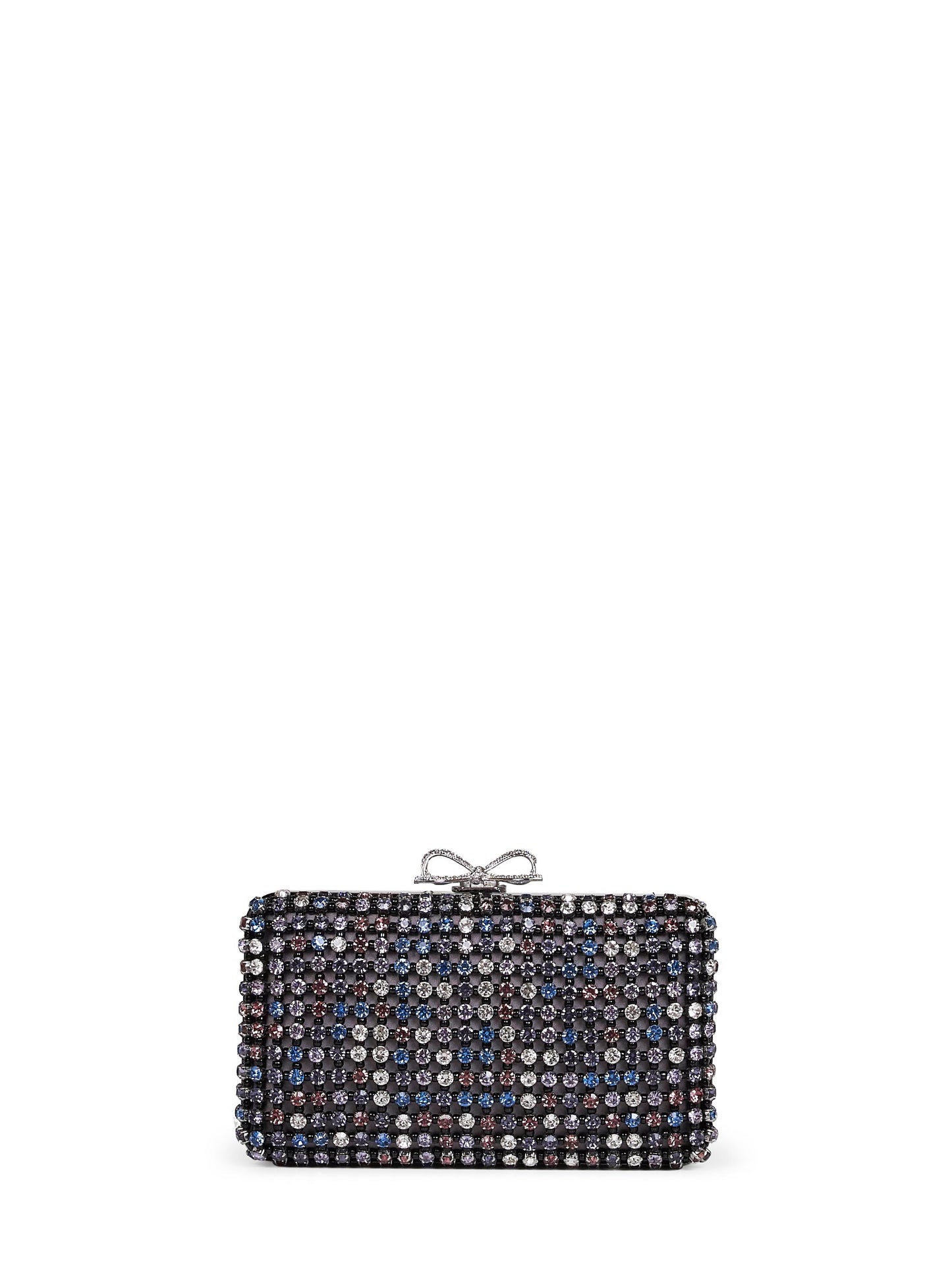 Pochette con tracolla con cristalli multicolore