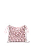 Pink crystal chainmail mini bag with shoulder strap