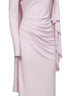 Abito lungo drappeggiato in jersey stretch rosa