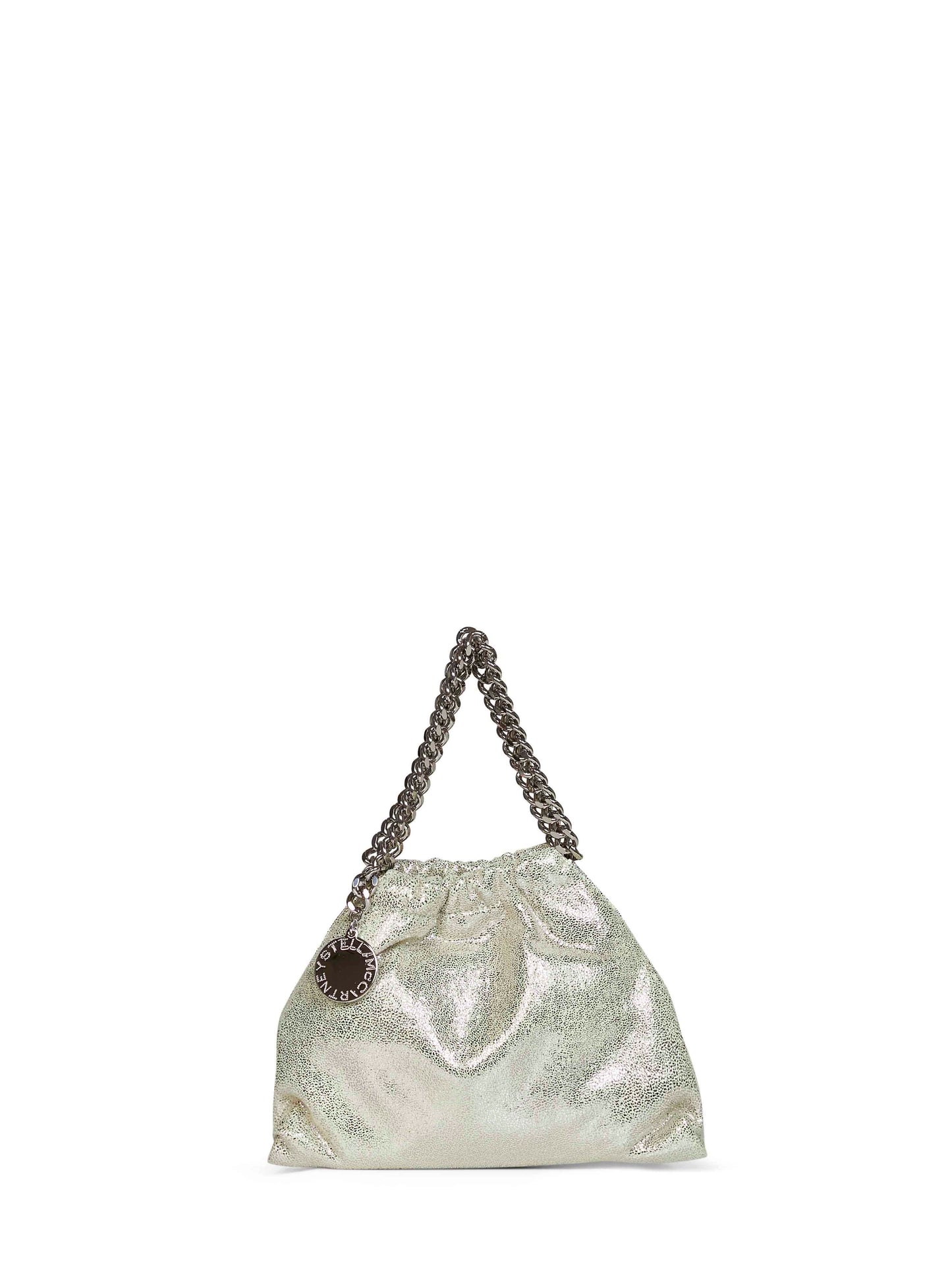 Borsa a tracolla mini con coulisse Falabella lime chiaro