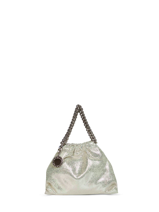 Borsa a tracolla mini con coulisse Falabella lime chiaro