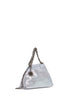 Borsa a tracolla mini con coulisse Falabella argento