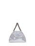 Borsa a tracolla mini con coulisse Falabella argento
