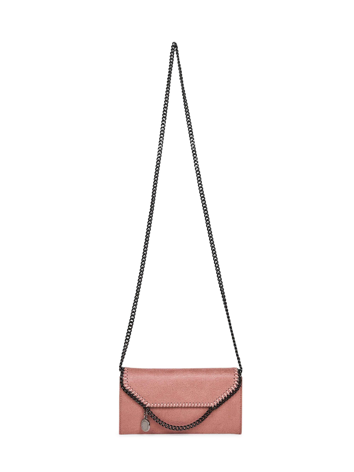 Portafoglio con catena a tracolla Falabella terra di Siena