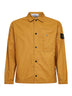Mustard cotton ripstop overshirt
