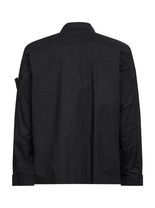 Black lightweight Paracadute canvas overshirt