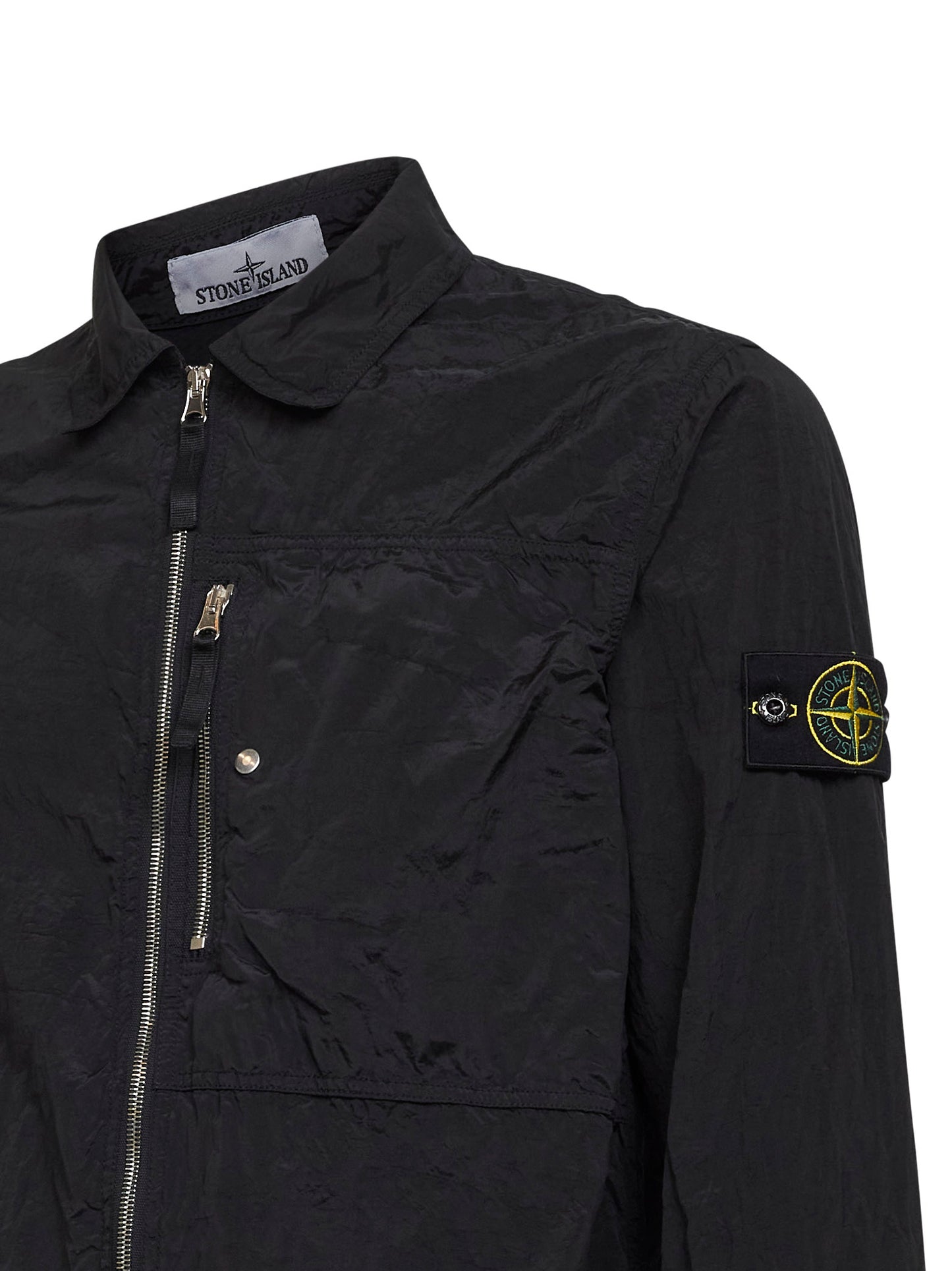 Black Nylon Metal overshirt