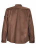 Brown cotton micro-corduroy overshirt