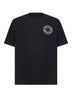 Black jersey "Outline Compass" printed T-shirt