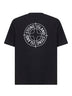 Black jersey "Outline Compass" printed T-shirt