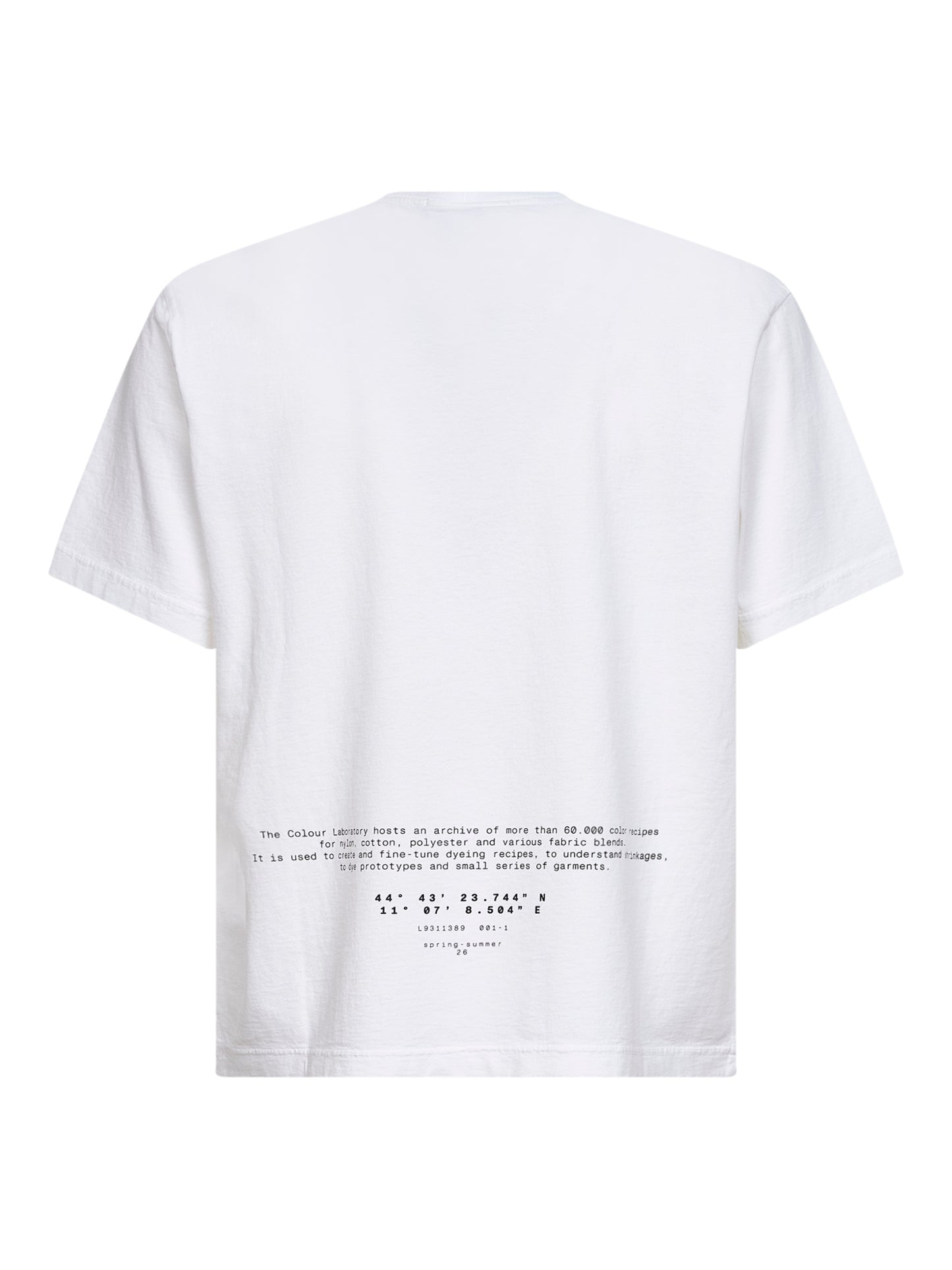 T-shirt in jersey biologico bianco con stampa "All Around Compass"