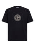 Black organic jersey T-shirt with "All Around Compass" print