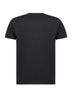 Black slim-fit logo patch T-shirt<BR/>