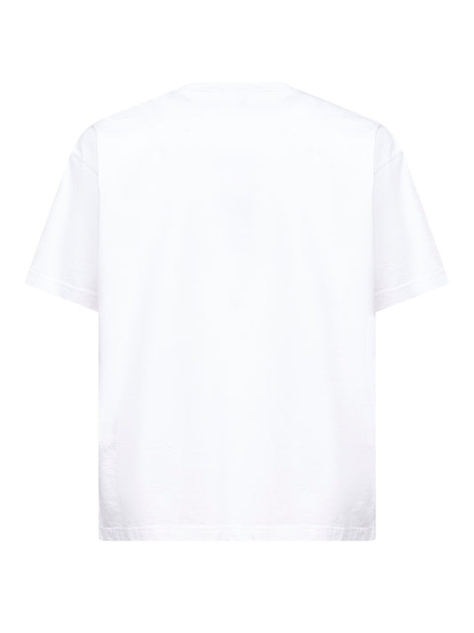 White jersey logo patch T-shirt