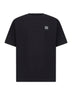 Black jersey logo patch T-shirt<BR/>
