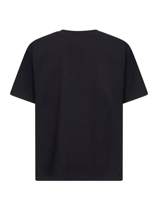 Black jersey logo patch T-shirt<BR/>