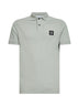Polo in piqué di cotone stretch salvia